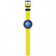 Наручные часы , кварцевые, корпус пластик, ремешок силикон, желтый Flik Flak