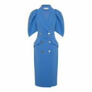 Платье вискоза, повседневное, размер M, голубой Code Couture