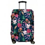 Чехол для чемодана , размер M, розовый, синий LeJoy