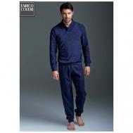 Пижама , толстовка, брюки, размер xl, синий Enrico Coveri
