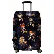 Чехол для чемодана , размер M, фиолетовый, желтый LeJoy