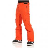 Горнолыжные брюки , мембрана, регулировка объема талии, утепленные, водонепроницаемые, размер XL, оранжевый, красный Rehall