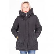 Куртка  , демисезон/зима, средней длины, силуэт свободный, ветрозащитная, размер 52, черный MODTEX