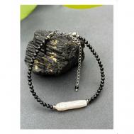 Браслет женский из чёрной Шпинели ювелирной огранки, размер бусин 3 мм. из натуральных камней, длина изделия 18 см. Mgc Minerals