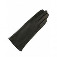 Перчатки женские кожаные зимние , размер 7.5, чёрные. ESTEGLA