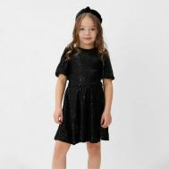 Платье нарядное для девочки  размер 30 (98-104 см), черный KAFTAN