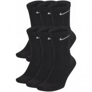 Носки  унисекс , 6 пар, размер 34-38, черный Nike