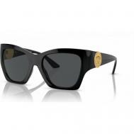 Солнцезащитные очки , бабочка, оправа: пластик, с защитой от УФ, для женщин, черный Versace