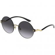 Солнцезащитные очки , круглые, оправа: металл, с защитой от УФ, для женщин, серый Luxottica