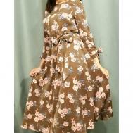 Платье-поло прилегающее, размер 44, коричневый LIS.KA