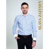 Рубашка , размер 176-182-39, голубой Slava Zaitsev