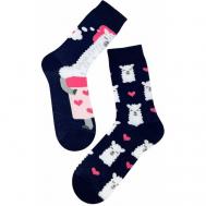 Носки , размер 41, розовый, белый, синий Country Socks