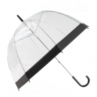 Зонт-трость , механика, купол 82 см., 8 спиц, прозрачный, черный, бесцветный Эврика подарки и удивительные вещи
