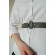 Ремень , для женщин, размер M/L, длина 111 см., серый Rada Leather