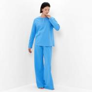 Пижама , размер 50, синий, голубой MINAKU