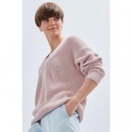 Пуловер , размер XS/S, розовый, бежевый BonnyWool