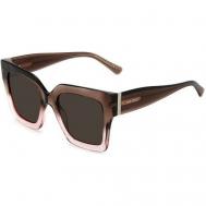 Солнцезащитные очки , квадратные, оправа: пластик, для женщин, коричневый Jimmy Choo