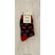 Носки , размер 37-41, мультиколор, красный, черный Nice Socks