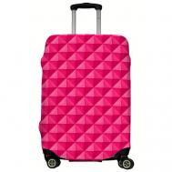 Чехол для чемодана , размер M, розовый LeJoy