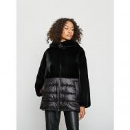 Куртка  , женская, демисезон/зима, средней длины, размер 42, черный ELECTRASTYLE