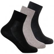 Мужские носки , 12 пар, классические, размер 41-47, серый, бежевый Весёлый носочник