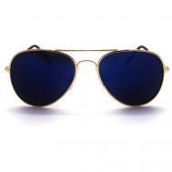 Солнцезащитные очки , авиаторы, ударопрочные, для мальчиков, синий Aleso Marco