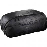 Сумка спортивная сумка-рюкзак  LC1566900, 70 л, 38х38х79 см, ручная кладь, отделение для мокрых вещей, водонепроницаемая, ультралегкая, черный SALOMON