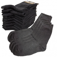 Мужские носки , 10 пар, классические, размер 25, серый Белорусские