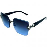 Солнцезащитные очки , прямоугольные, оправа: металл, градиентные, с защитой от УФ, для женщин, мультиколор ECOSKY