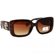 Солнцезащитные очки , прямоугольные, с защитой от УФ, поляризационные, для женщин, коричневый Еternal