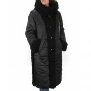 куртка  зимняя, силуэт прямой, стеганая, ветрозащитная, карманы, влагоотводящая, размер 52, черный Не определен
