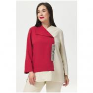 Блуза  , размер 52, красный OLSI