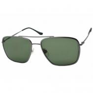 Солнцезащитные очки , авиаторы, оправа: металл, с защитой от УФ, для мужчин, зеленый Megapolis