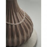 Браслет-цепочка  Браслет Лав (Love) с алмазной огранкой, серебро, 925 проба, серебрение, длина 16 см. Вознесенский ювелирный завод