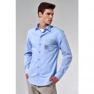 Рубашка , размер 56, голубой Правика