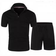 Костюм , футболка и шорты, размер 52, черный Нет бренда
