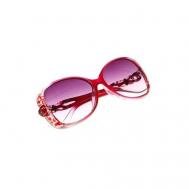 Солнцезащитные очки , бабочка, оправа: пластик, с защитой от УФ, для женщин, бордовый Galante
