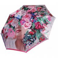 Зонт , автомат, 3 сложения, купол 102 см., 8 спиц, система «антиветер», для женщин, розовый Fabretti