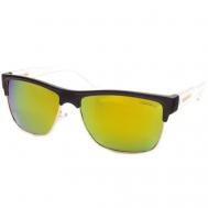 Солнцезащитные очки , прямоугольные, оправа: пластик, с защитой от УФ, поляризационные, зеркальные, для мужчин, черный Redelio