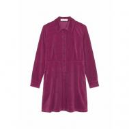 Платье , хлопок, повседневное, прямой силуэт, мини, размер 34, фиолетовый Marc O'Polo