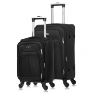 Комплект чемоданов  Amsterdam, 2 шт., 63 л, размер S/M, черный L'Case