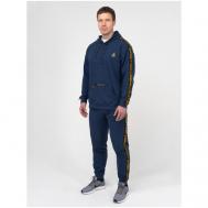 Костюм , олимпийка, худи и брюки, силуэт прямой, размер 52, синий Великоросс