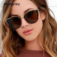 Солнцезащитные очки  320, кошачий глаз, градиентные, для женщин, коричневый Hologram