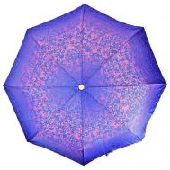 Зонт полуавтомат, 3 сложения, купол 100 см., 8 спиц, для женщин, фиолетовый Корона