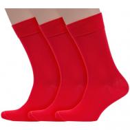 Носки , 3 пары, размер 25, красный Sergio di Calze