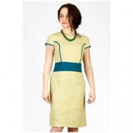 Платье , лен, размер 46, зеленый SETTY's collection
