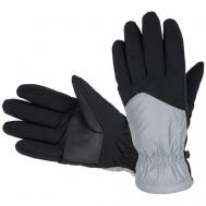 Перчатки , размер 10, серебряный, черный Hofler