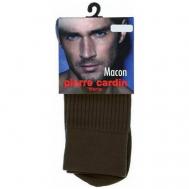 Мужские носки , 1 пара, классические, размер 39-40, коричневый Pierre Cardin