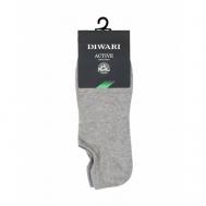 Мужские носки , 1 пара, укороченные, размер 25 (40-41), серый DiWaRi