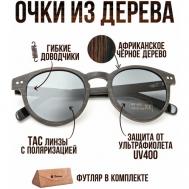 Солнцезащитные очки , панто, поляризационные, черный Timbersun
